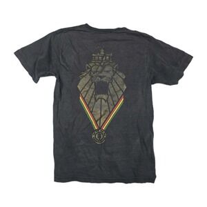 Element Skateboards Y2K Graphic Print Distressed T Shirt Men's Size Medium Lion‎
